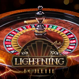 Lightning Roulette artwork showing a roulette wheel with lightning